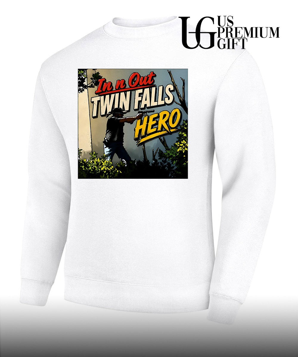 In N Out Twin Falls Hero - Adult & Kids T-Shirts, Sweatshirts & Hoodies apparel design preview 5