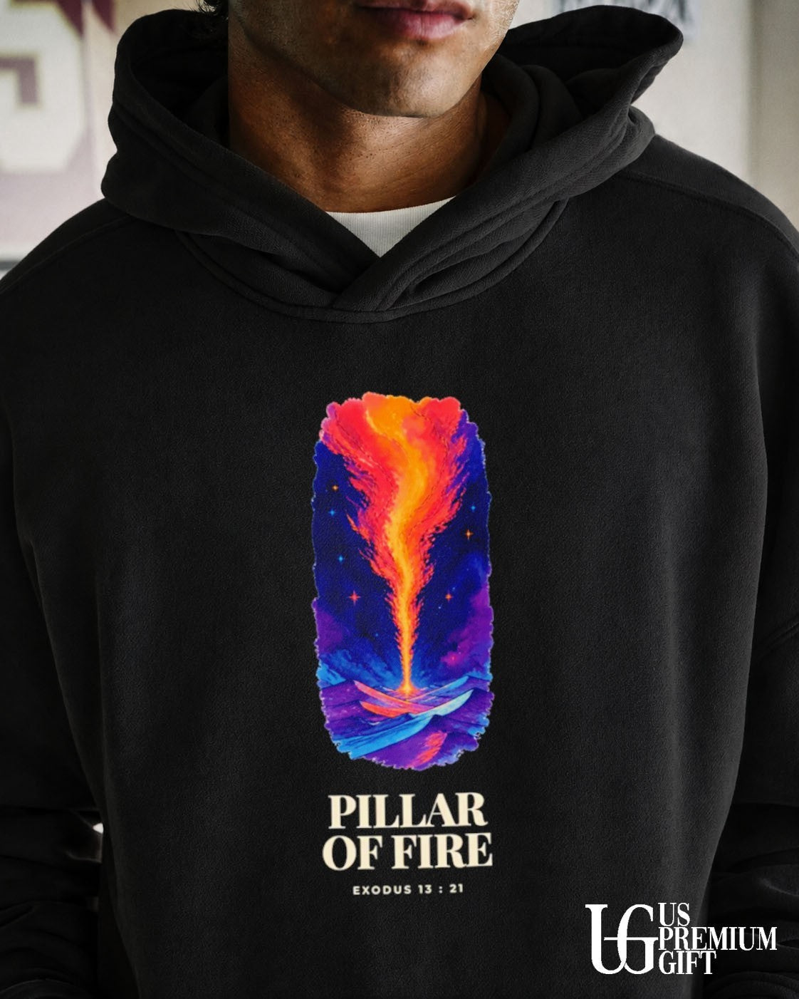 Pillar of Fire Exodus 13 21 Bible Verse - Adult & Kids T-Shirts, Sweatshirts & Hoodies apparel design preview 5