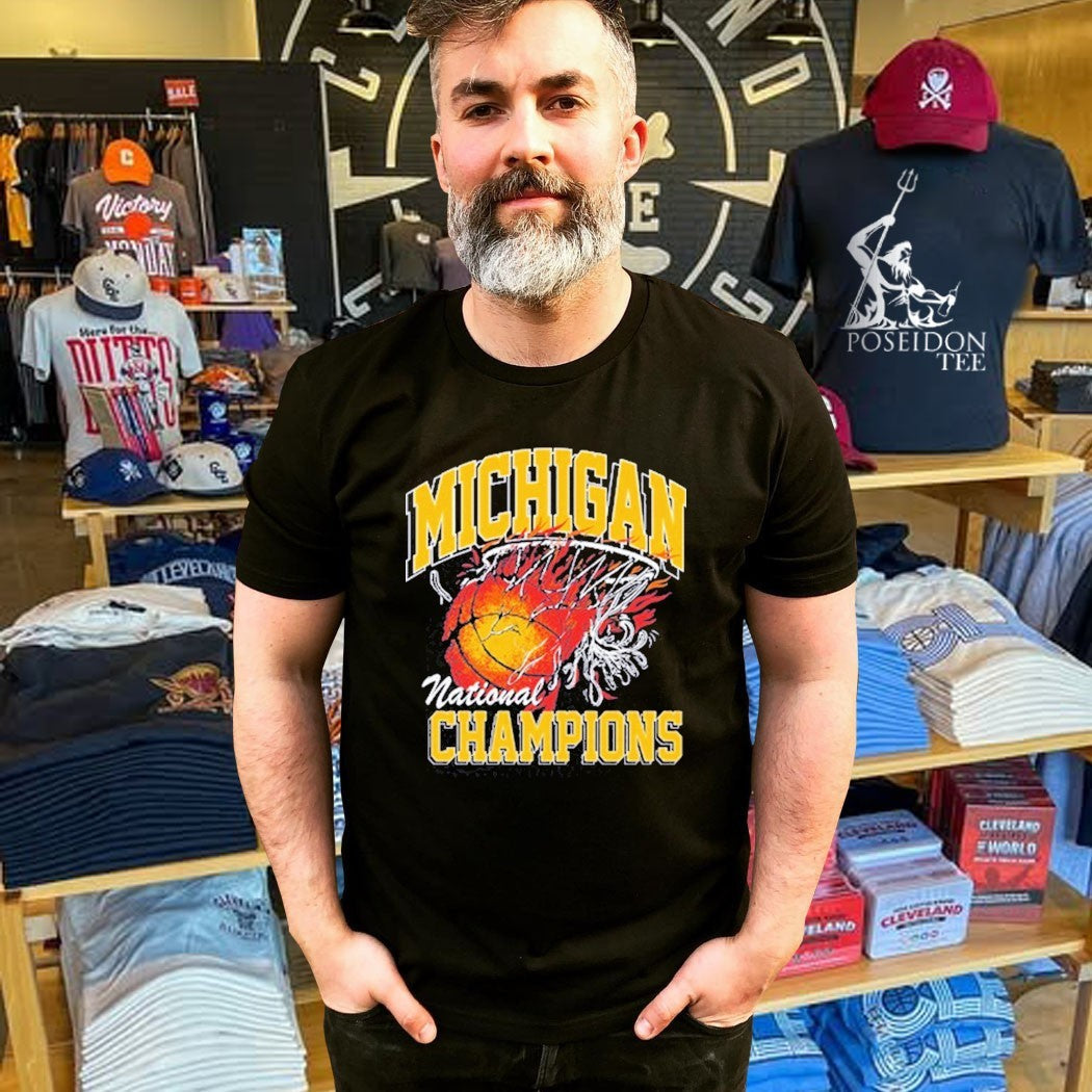 Michigan Wolverines National Champions Flame - Adult & Kids T-Shirts, Sweatshirts & Hoodies apparel design preview 5