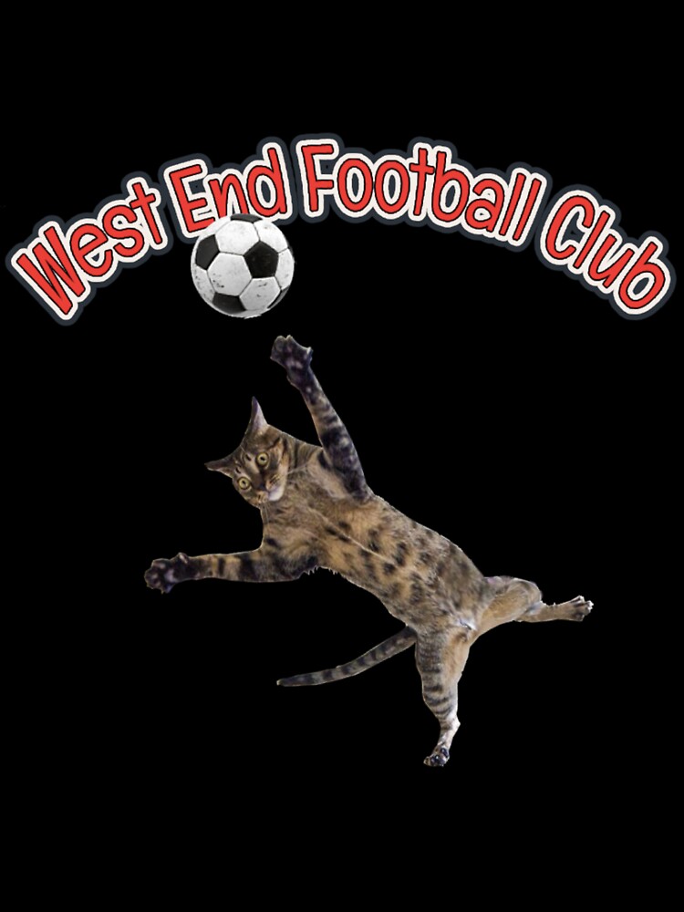 West End Football Club manic keeper cat design by FC - Adult & Kids T-Shirts, Sweatshirts & Hoodies apparel design preview 3
