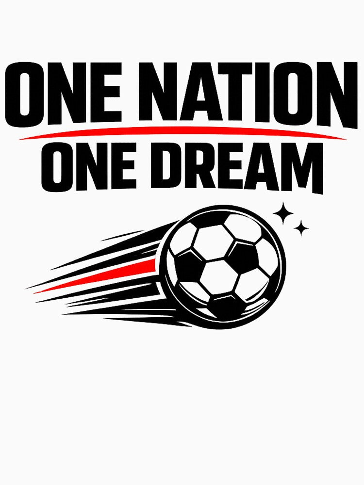One Nation Dream Football Fan by Black Signal - Adult & Kids T-Shirts, Sweatshirts & Hoodies apparel design preview 3