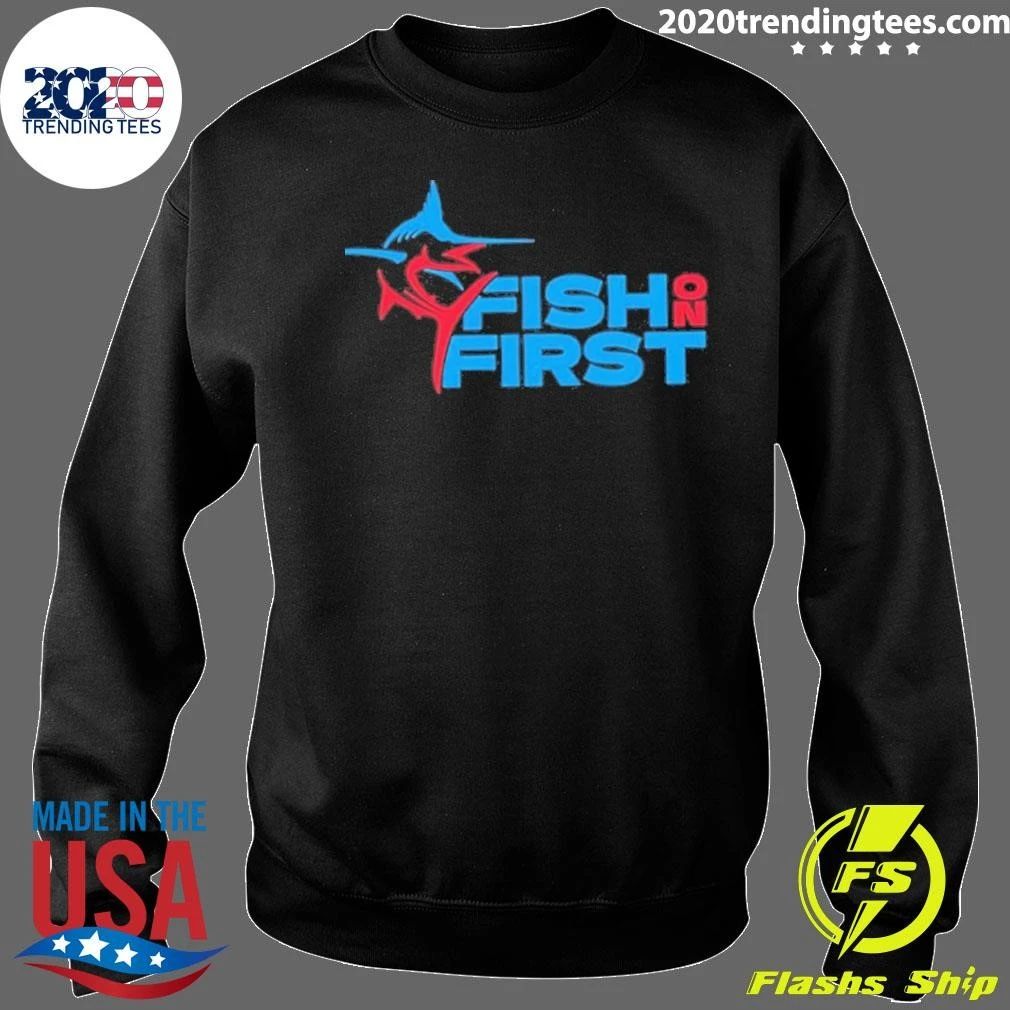 Miami Marlins Fish On First Logo - Adult & Kids T-Shirts, Sweatshirts & Hoodies apparel design preview 5
