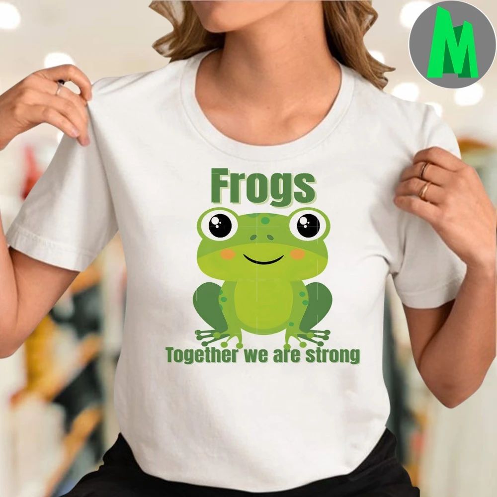 Frogs Together We Are Strong Cute Frog Protest - Adult & Kids T-Shirts, Sweatshirts & Hoodies apparel design preview 4
