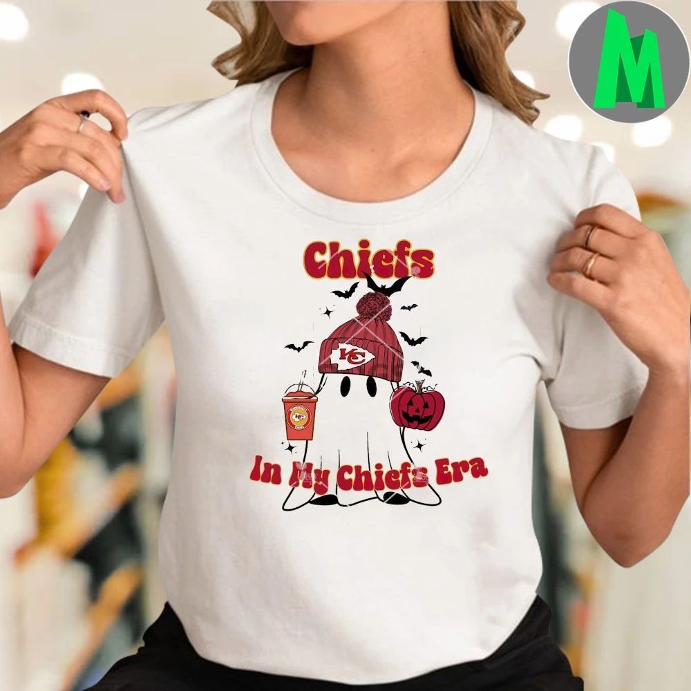 Ghost Chiefs In My Era Kansas City Halloween Coffee - Adult & Kids T-Shirts, Sweatshirts & Hoodies apparel design preview 4