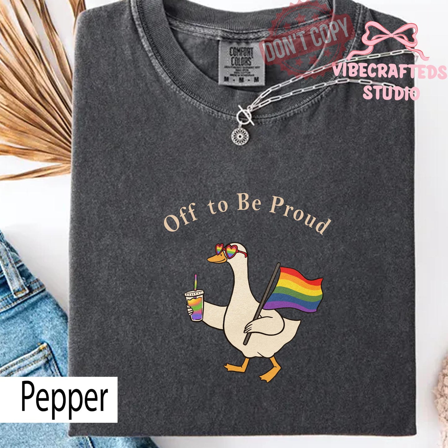Comfort Colors Pride Goose Lgbt Rainbow Off Proud Gay Pride Lesbian Lgbtq Tee Goose - T-Shirt, Sweatshirt, Hoodie