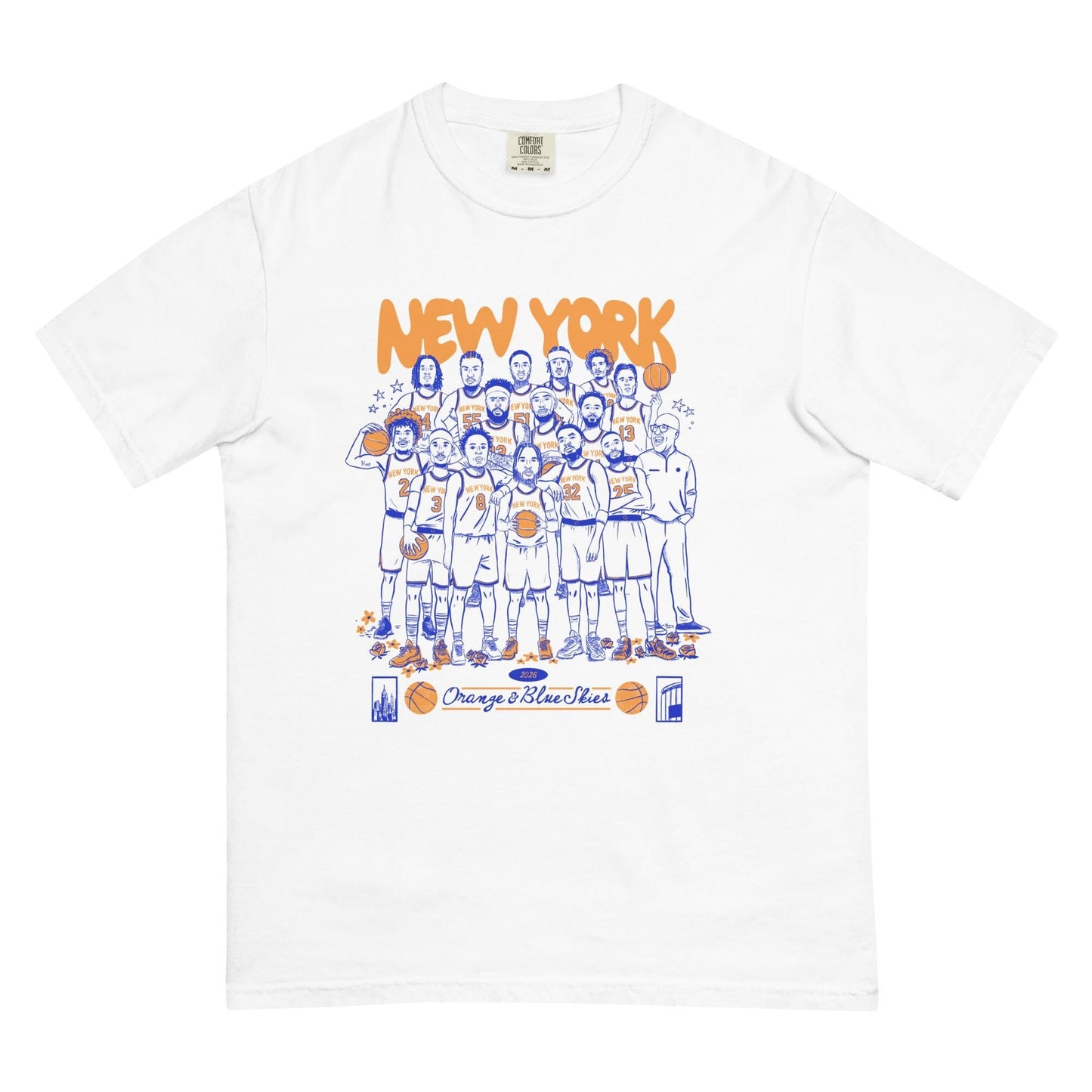 Orange Blue Skies York Basketball Vintage Illustrated Unisex T-shirt, Sweatshirt, Hoodie - T-Shirt, Sweatshirt, Hoodie