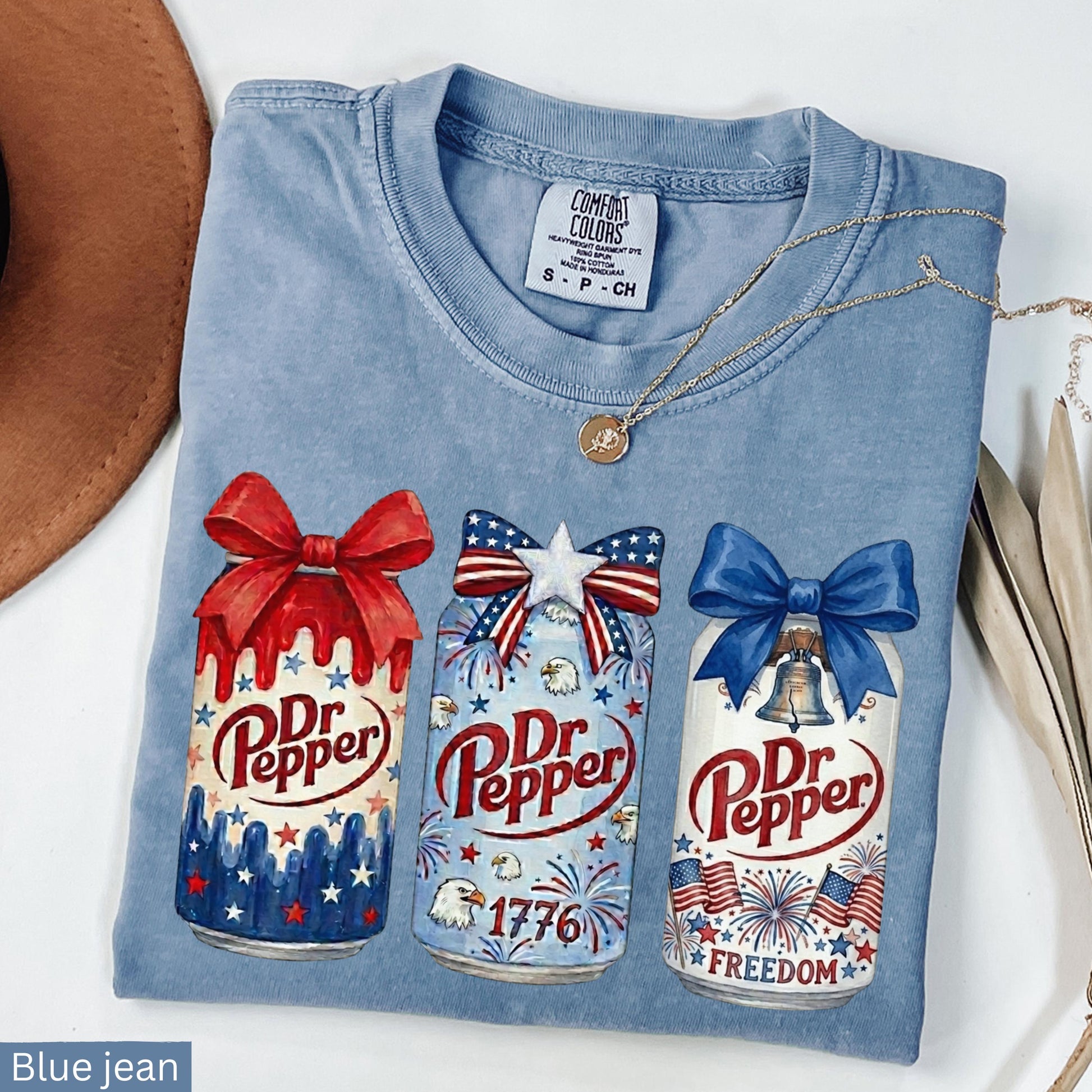 Comfort Colors Dr Pepper Patriotic 4th July Soda Tee Soda Lover - T-Shirt, Sweatshirt, Hoodie