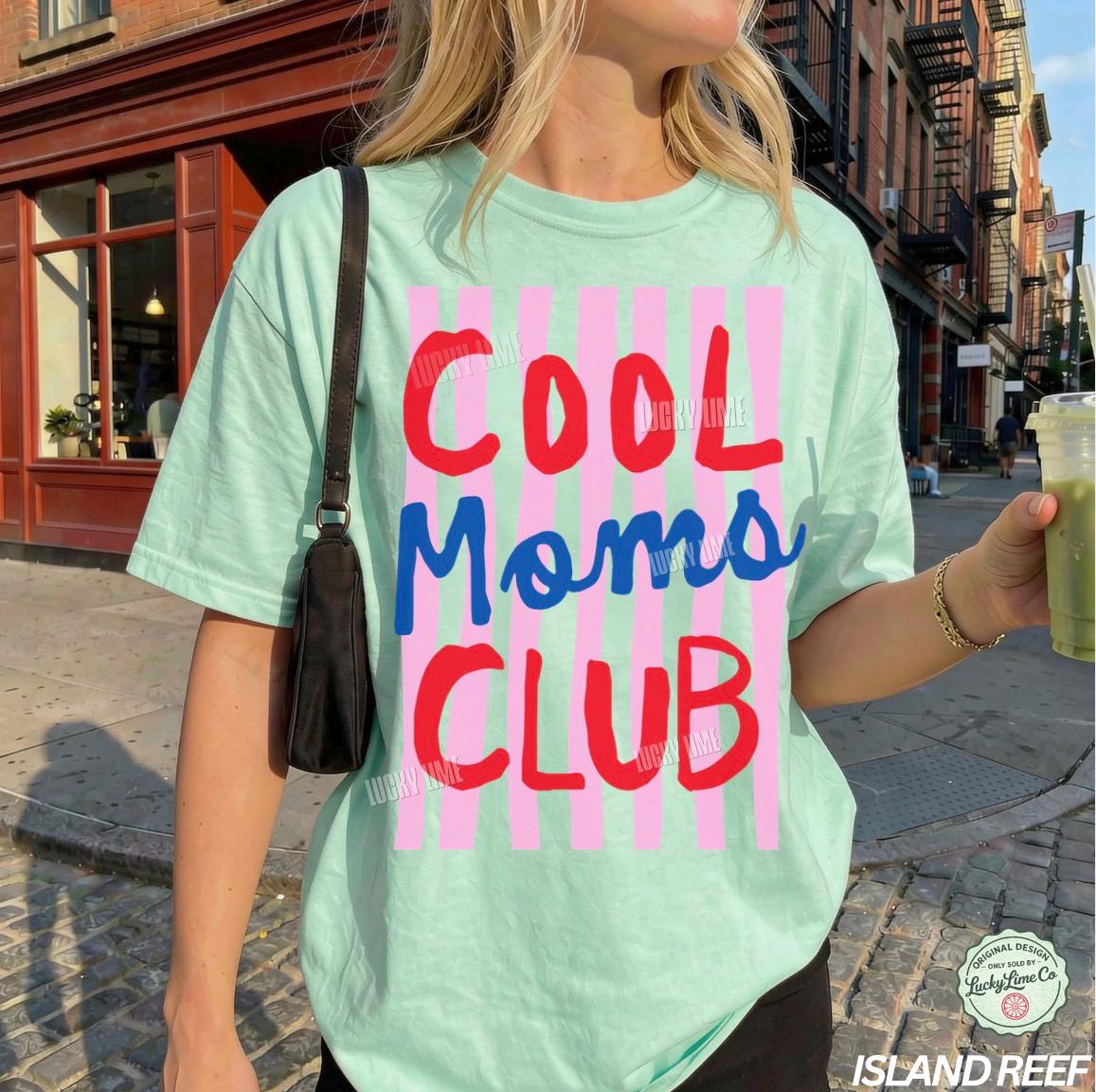 Moms Club Comfort Colors Mom Mama Tee Striped Mom Life Mother Day Mom - T-Shirt, Sweatshirt, Hoodie
