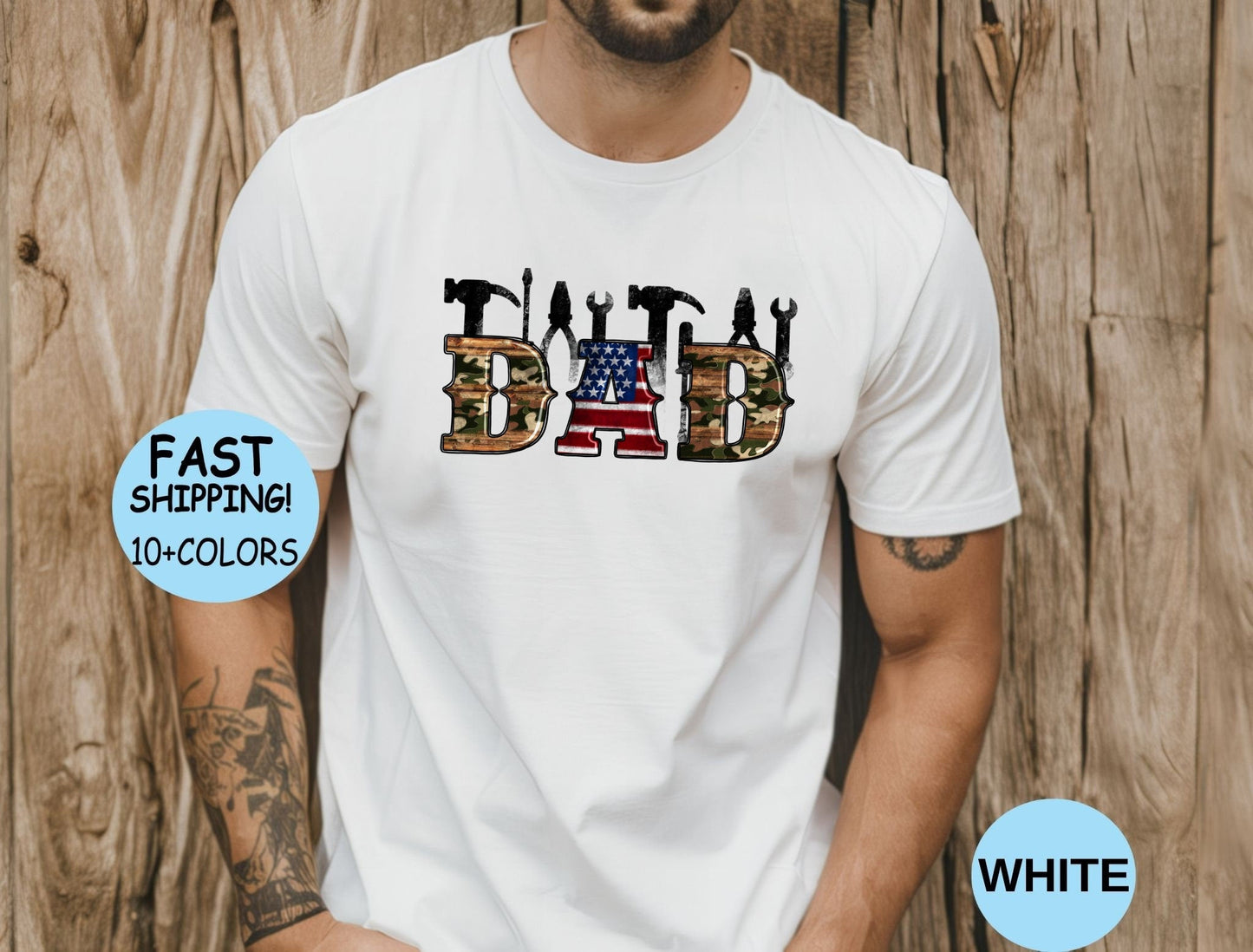 4th July Dad Father'S Day Usa Flag Handyman Dad Usa Flag Dad Patriotic Dad Tee Birthday Dad - T-Shirt, Sweatshirt, Hoodie