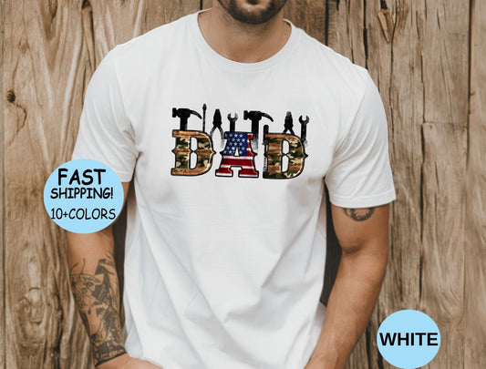 4th July Dad Father'S Day Usa Flag Handyman Dad Usa Flag Dad Patriotic Dad Tee Birthday Dad - T-Shirt, Sweatshirt, Hoodie