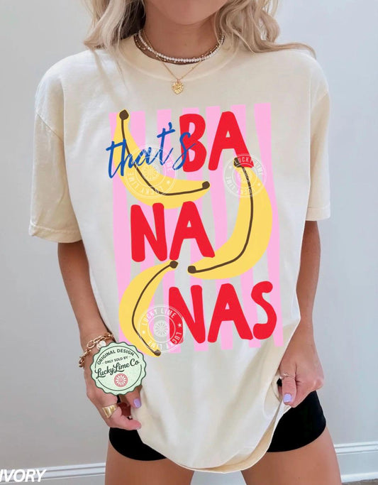 Bananas Summer Fruit Food Pun Retro Banana Summer Comfort Colors - T-Shirt, Sweatshirt, Hoodie