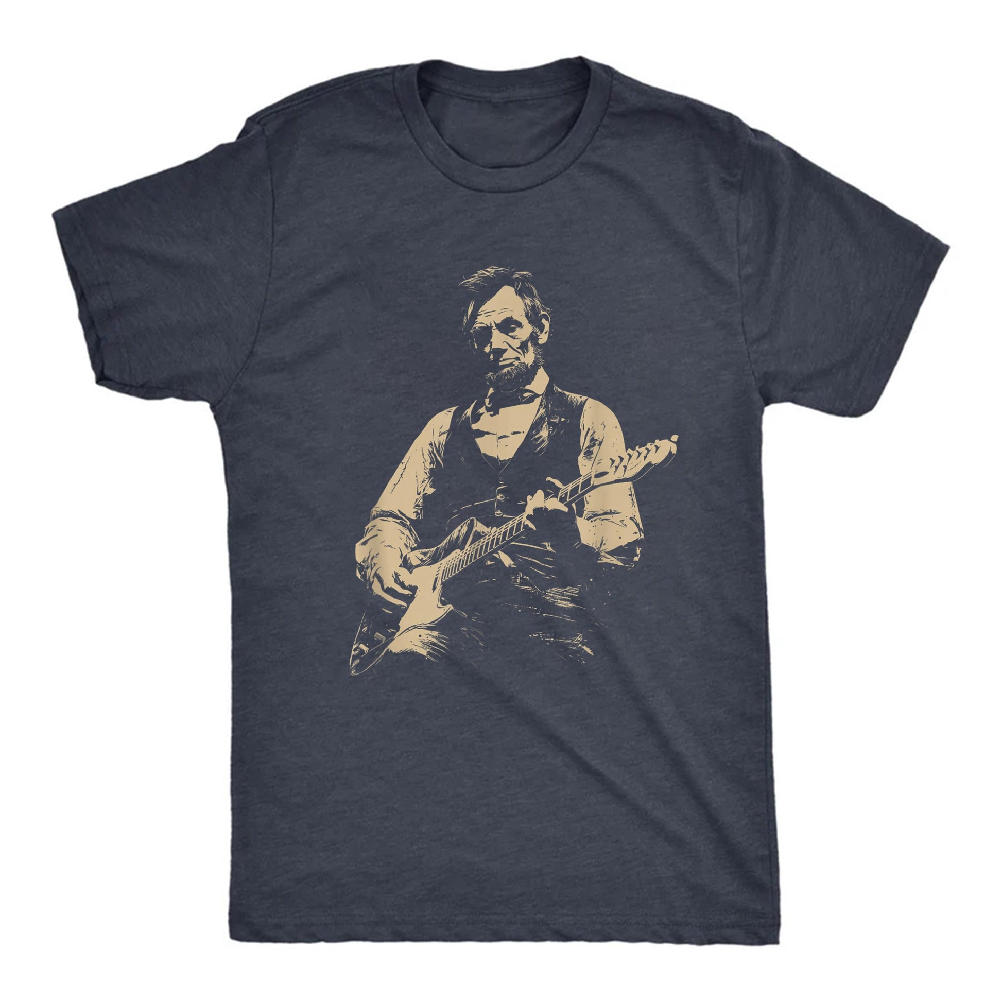 Abraham Lincoln Guitar Retro Political Humor Tee Unisex T-shirt, Sweatshirt, Hoodie - T-Shirt, Sweatshirt, Hoodie