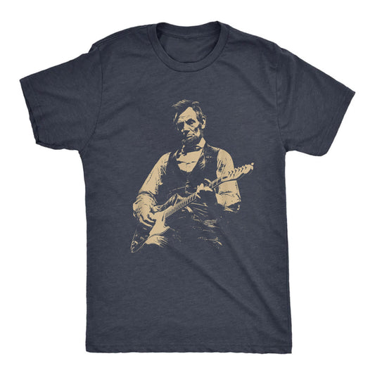 Abraham Lincoln Guitar Retro Political Humor Tee Unisex T-shirt, Sweatshirt, Hoodie - T-Shirt, Sweatshirt, Hoodie