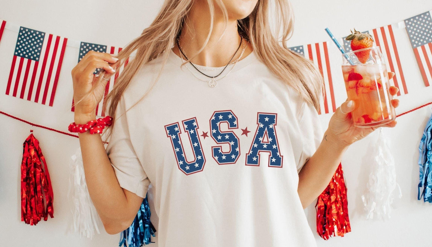 Retro Usa 4th July American Retro Usa Oversized Tee Merica Usa Tee - T-Shirt, Sweatshirt, Hoodie