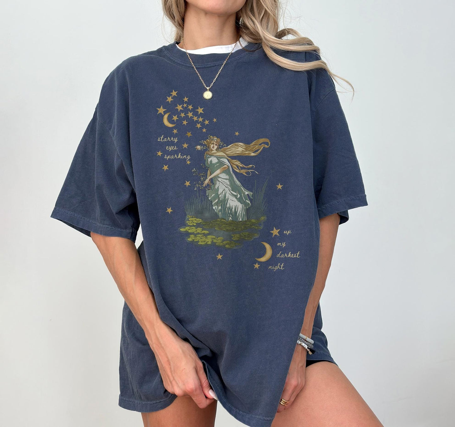 Starry Eyes Vintage Celestial Moon Stars Reputation Unisex T-shirt, Sweatshirt, Hoodie - T-Shirt, Sweatshirt, Hoodie