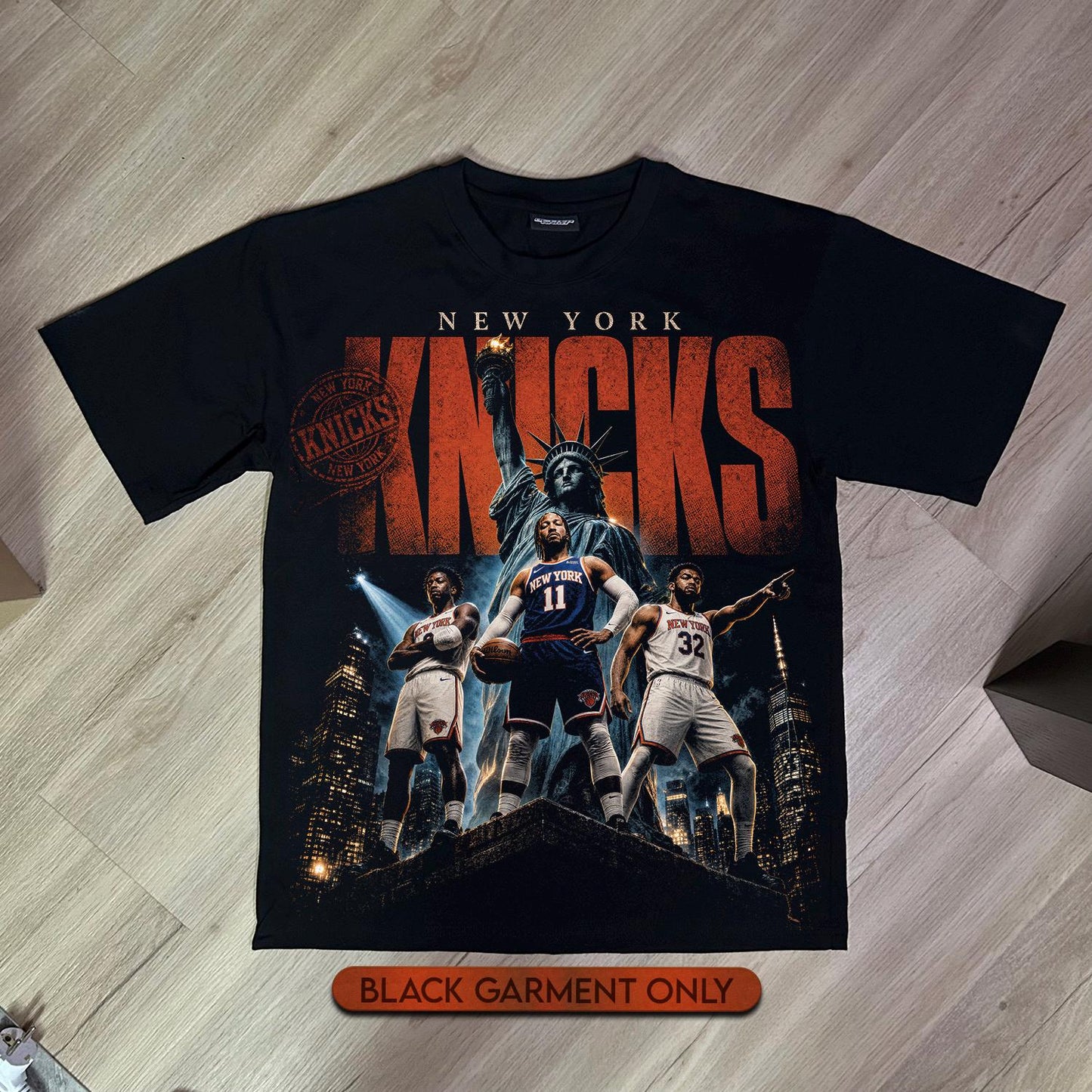 Knicks Png York Home Turf Digital Download Black Knockout Halftone Vintage Dtf Dtg 300dpi - T-Shirt, Sweatshirt, Hoodie