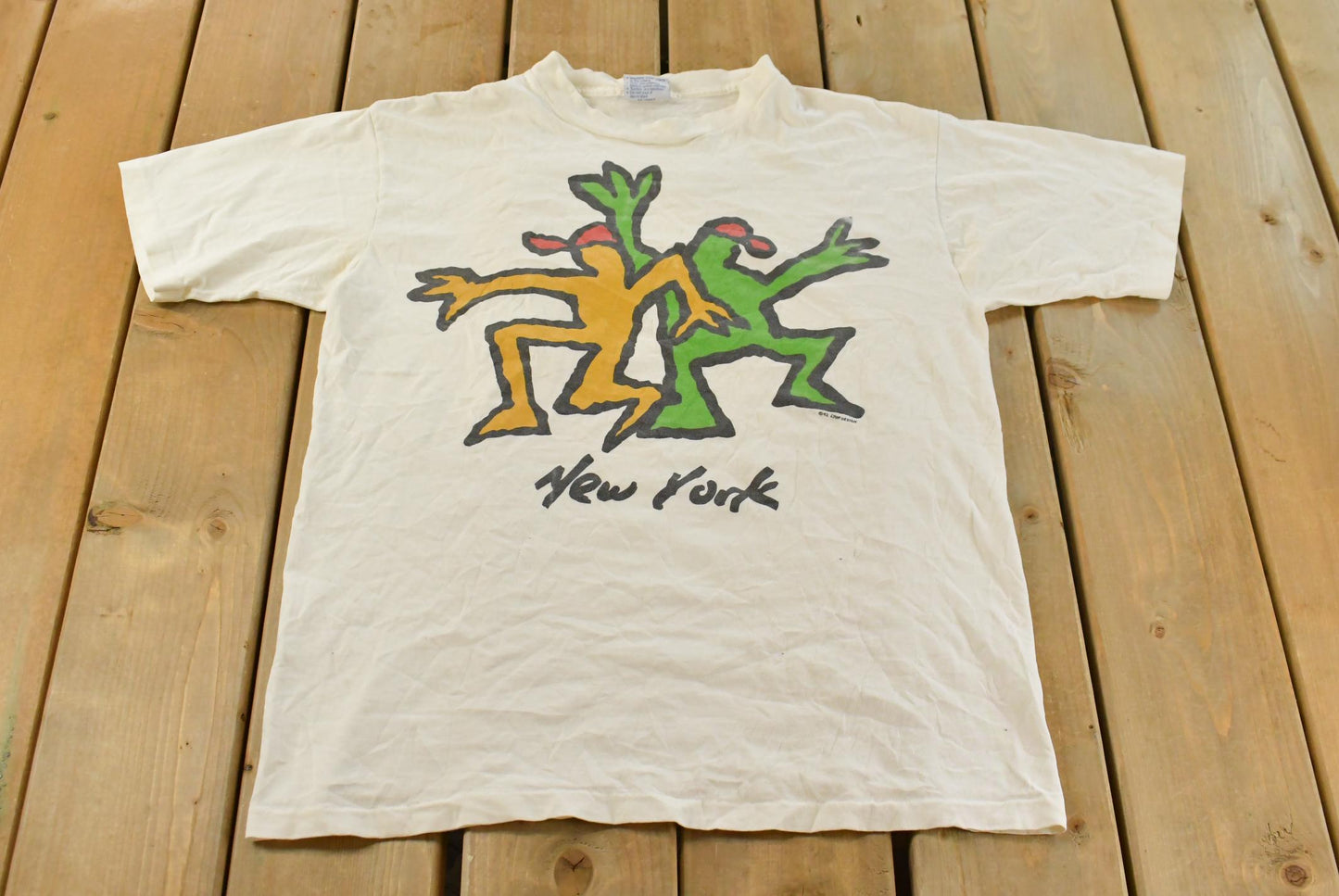 Vintage 1990s York Keith Haring Art Vintage Streetwear Vintage Art Tee - T-Shirt, Sweatshirt, Hoodie