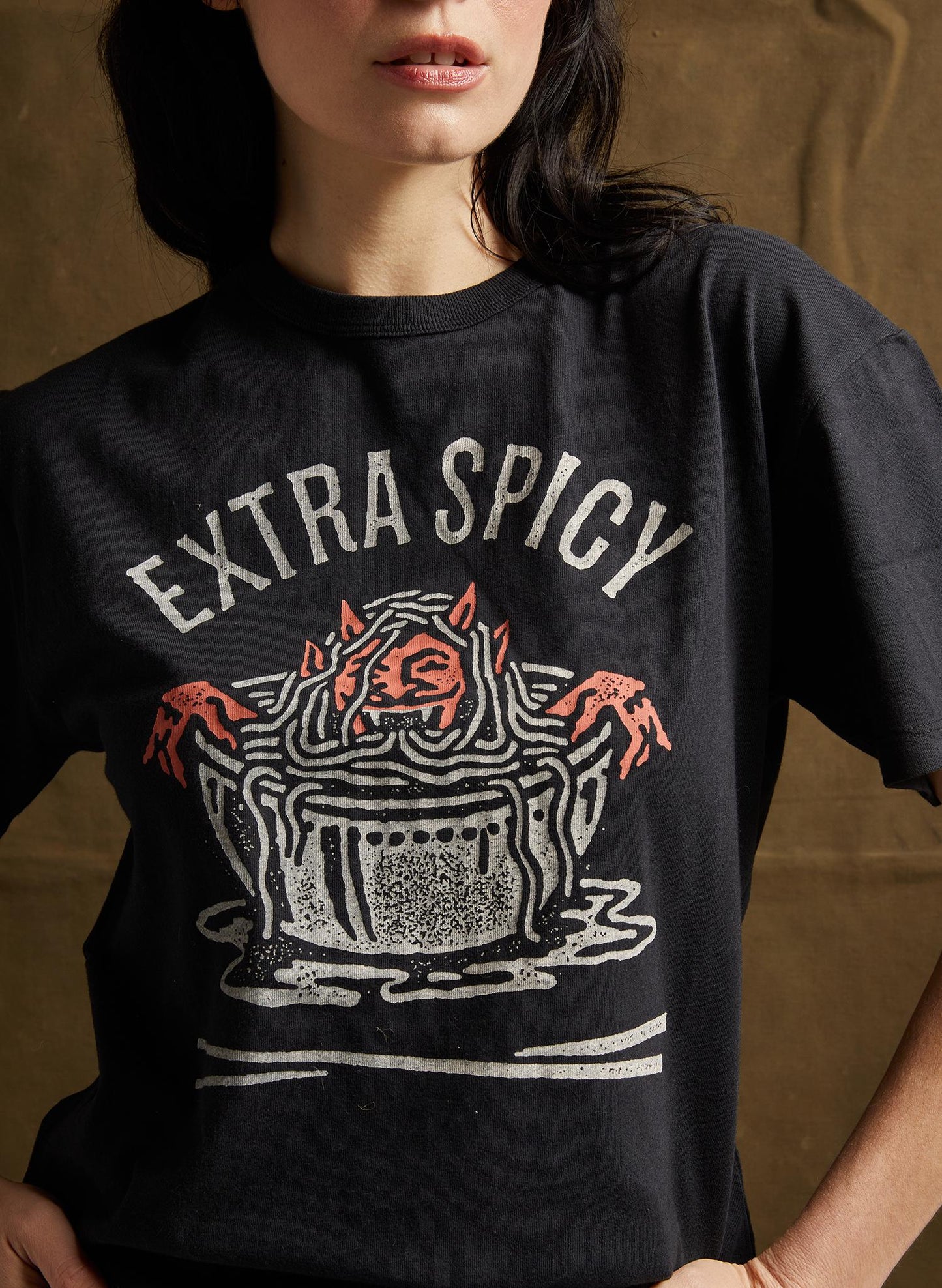 Extra Spicy Personality Noodles Foodie Food Pun Ramen Asian Food Sayings Atx Dtla Devil Tattoo - T-Shirt, Sweatshirt, Hoodie