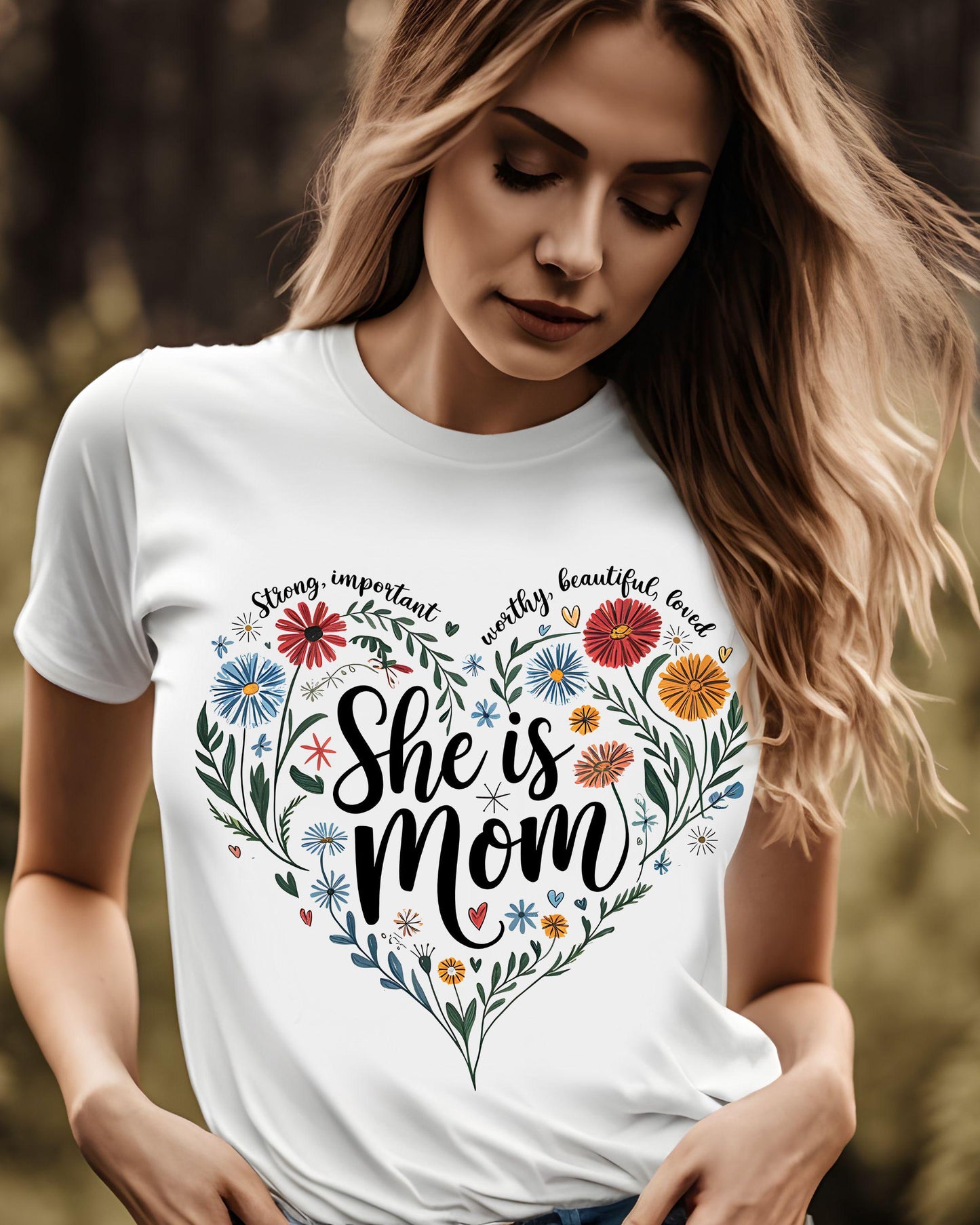 Mom Heart Floral Mother'S Day Tee Colors Unisex T-shirt, Sweatshirt, Hoodie - T-Shirt, Sweatshirt, Hoodie