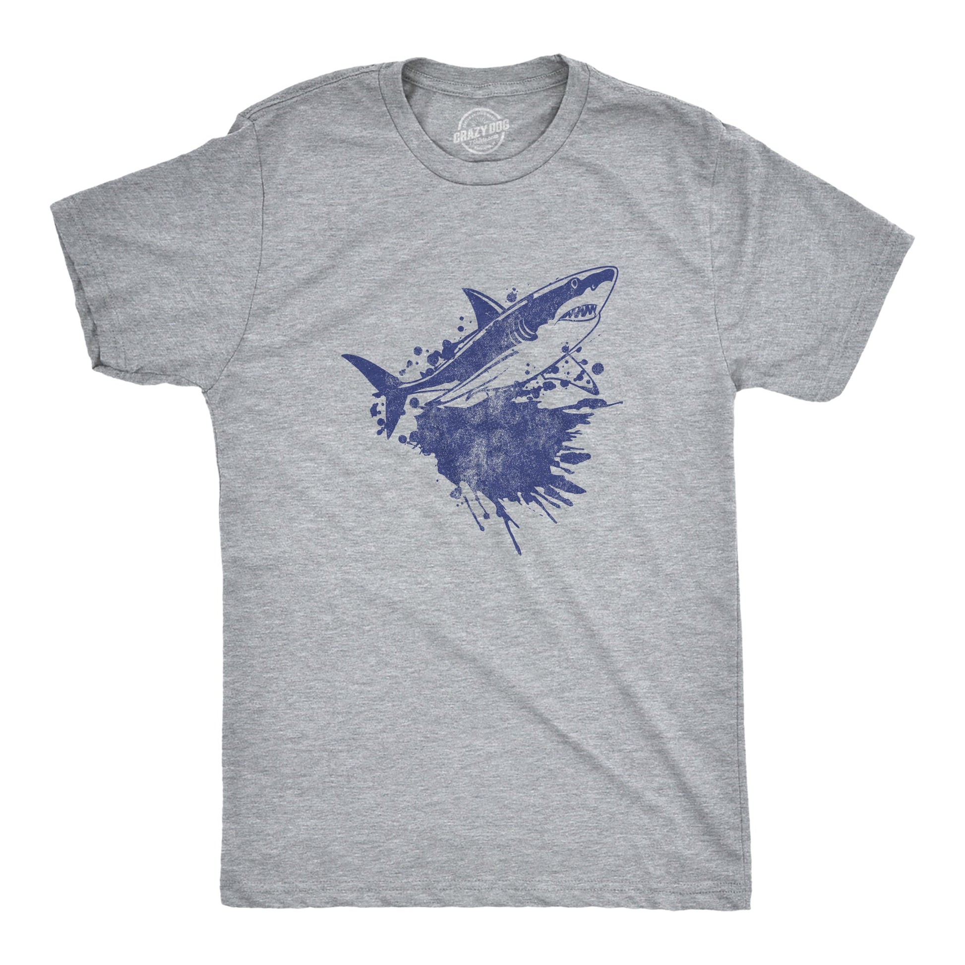 Shark Ink Splatter Men's T Shirt - T-Shirt, Sweatshirt, Hoodie