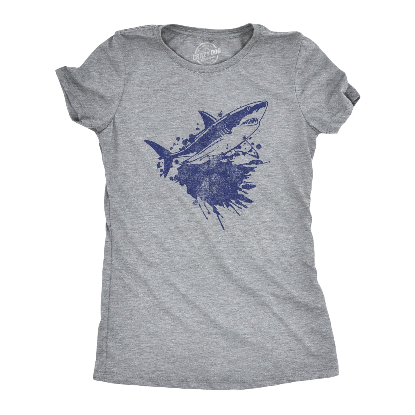 Shark Ink Splatter Women's T Shirt - T-Shirt, Sweatshirt, Hoodie