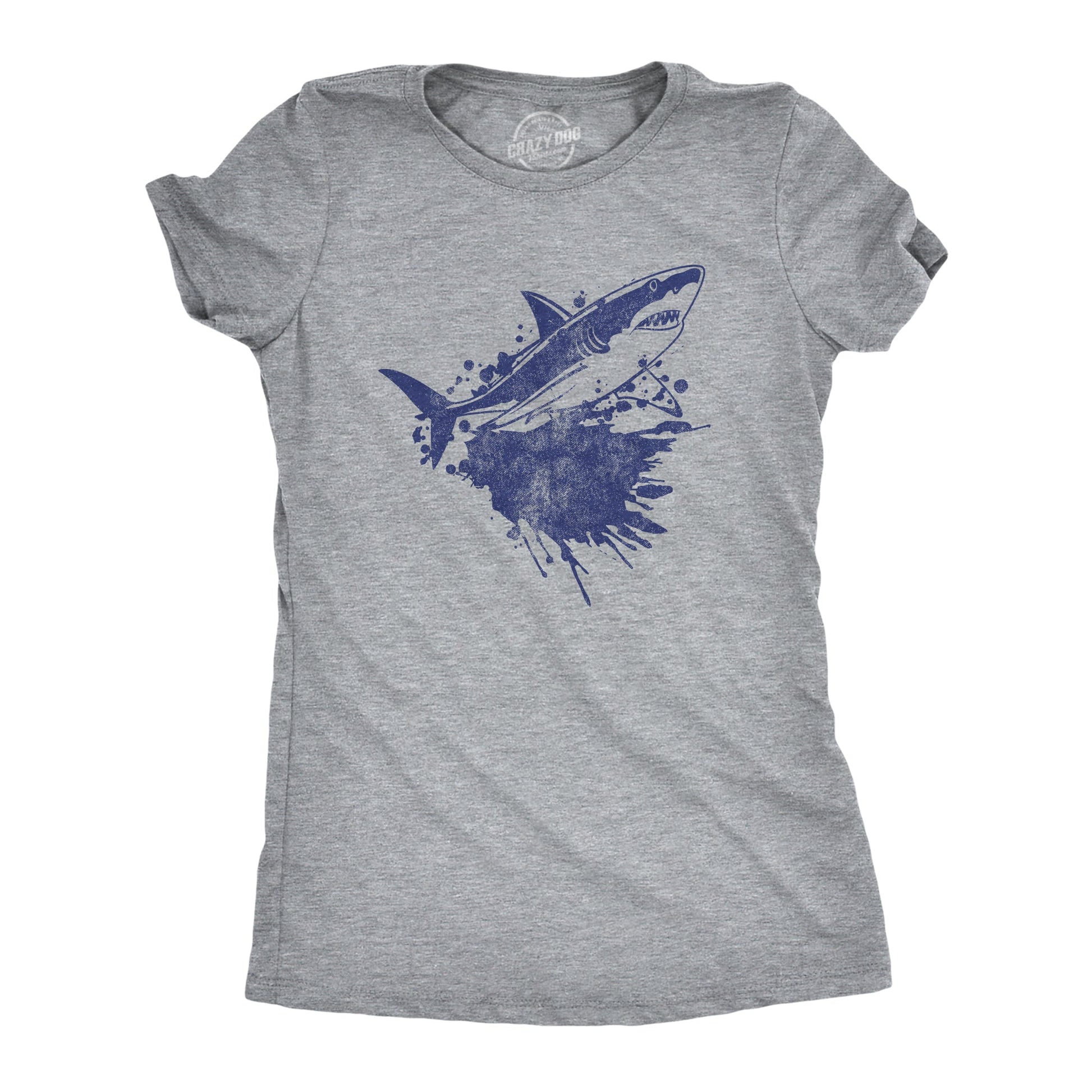 Shark Ink Splatter Women's T Shirt - T-Shirt, Sweatshirt, Hoodie