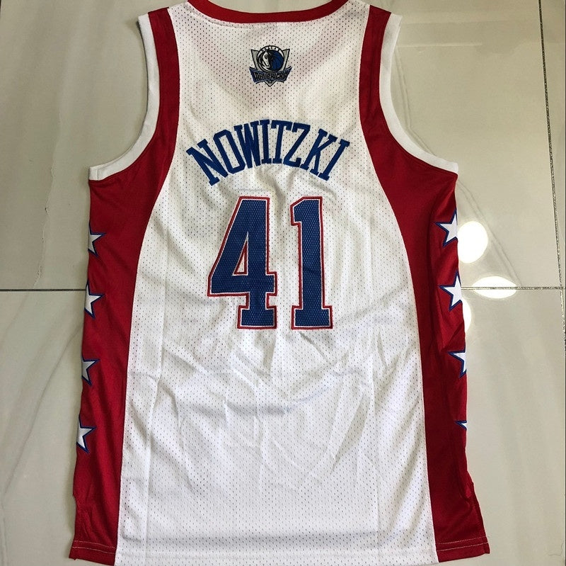 04 41 dirk nowitzki All-Star White 41 # s-xxl Style 1 Basketball Jersey basketball jersey product view 1