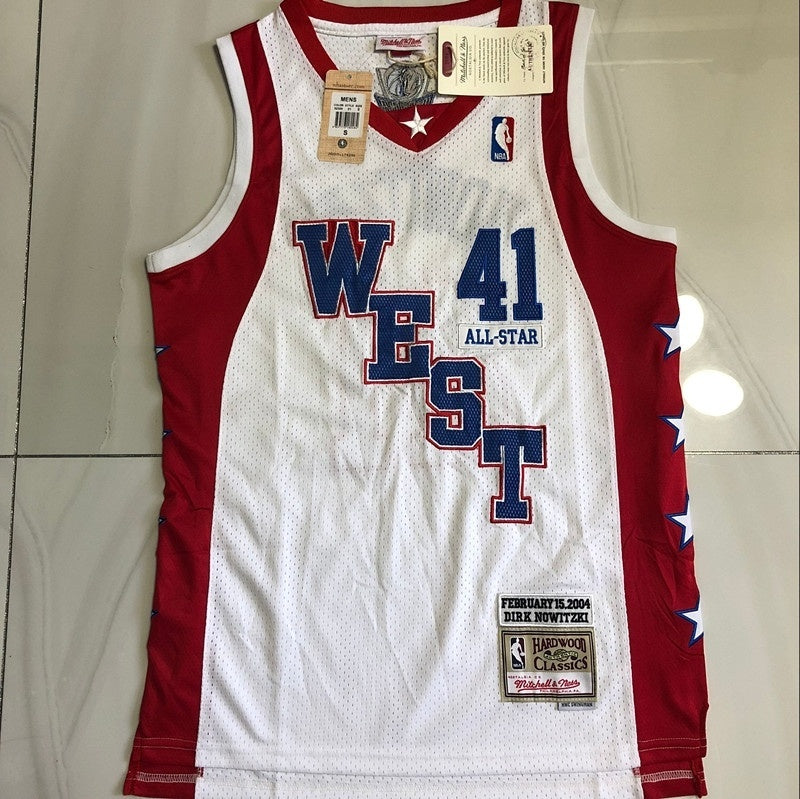 04 41 dirk nowitzki All-Star White 41 # s-xxl Style 2 Basketball Jersey basketball jersey product view 1