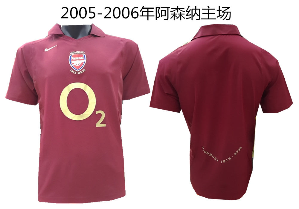 05-06 arsenal 2 Soccer Jersey sports jersey product view 1