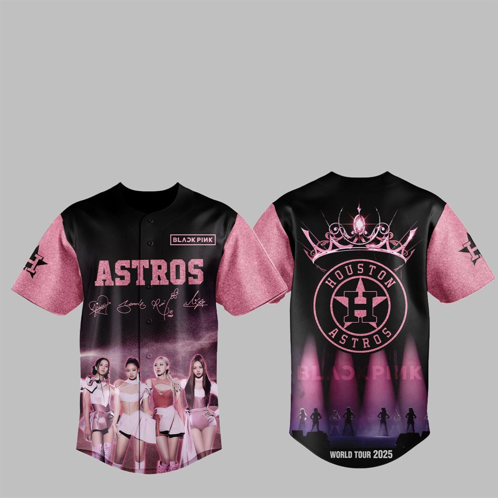 2025 Astros Blackpink 2025 World Tour Jersey - Grishko.com baseball jersey product view 1
