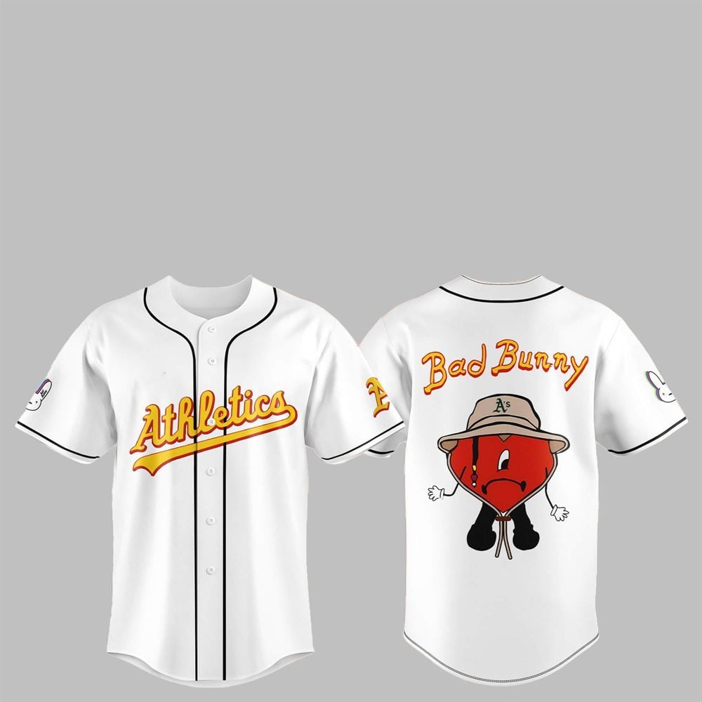 2025 Athletics Bad Bunny Jersey - Grishko.com baseball jersey product view 1