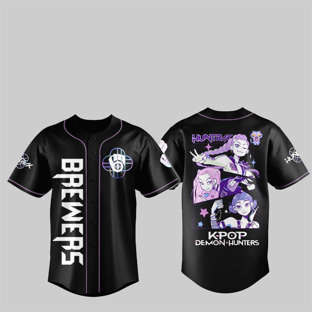 2025 Brewers KPop Demon Hunters Jersey baseball jersey product view 1