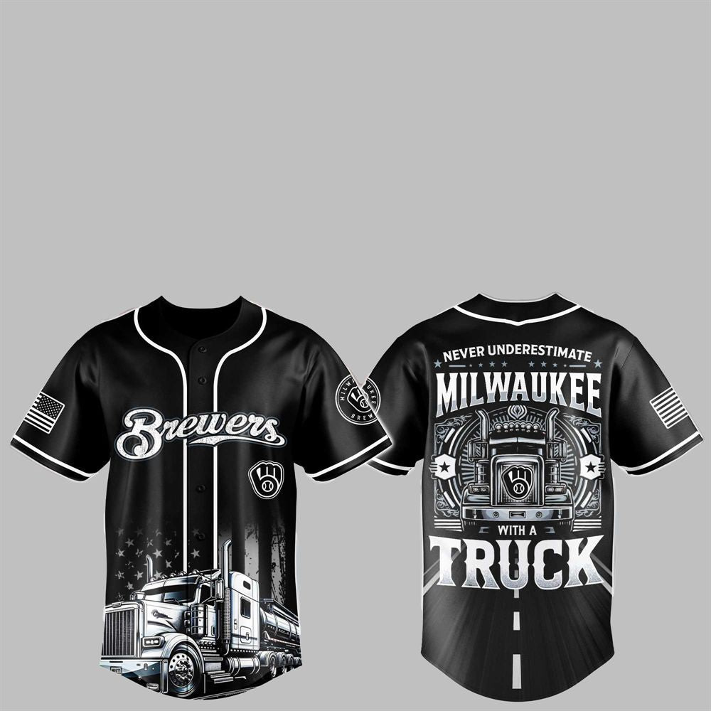 2025 Brewers Nation Truck Driver Appreciation Week Jersey baseball jersey product view 1
