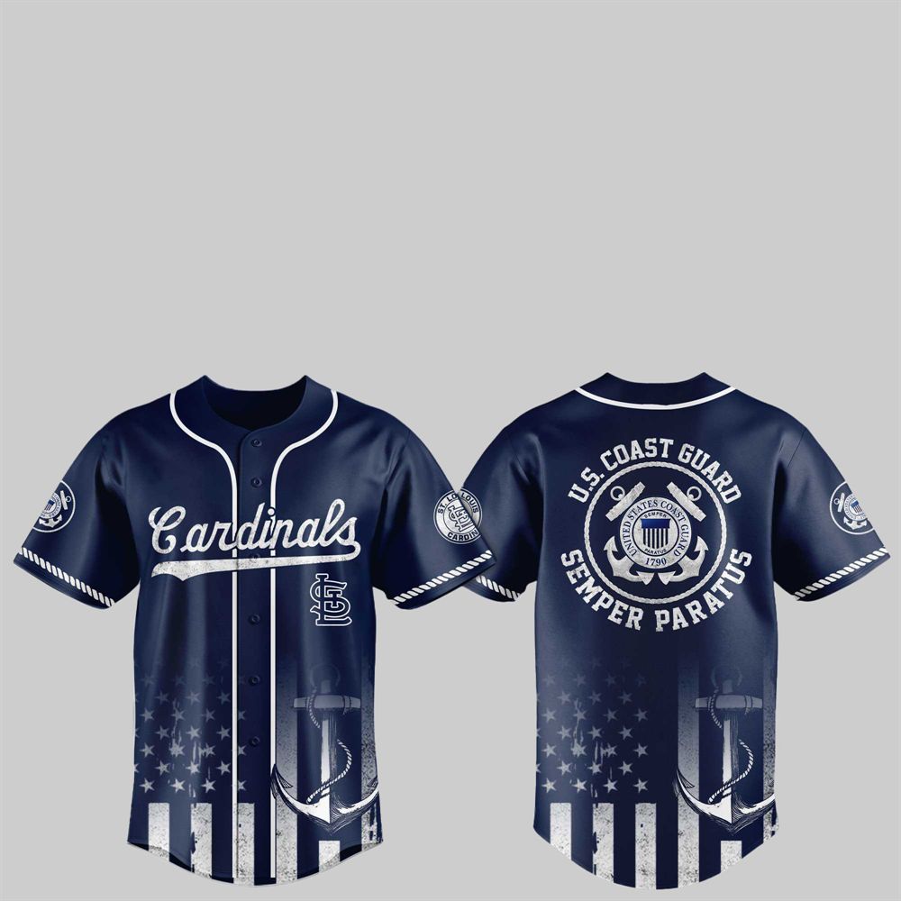 2025 Cardinals US Coast Guard Semper Paratus Jersey - Grishko.com sports jersey product view 1