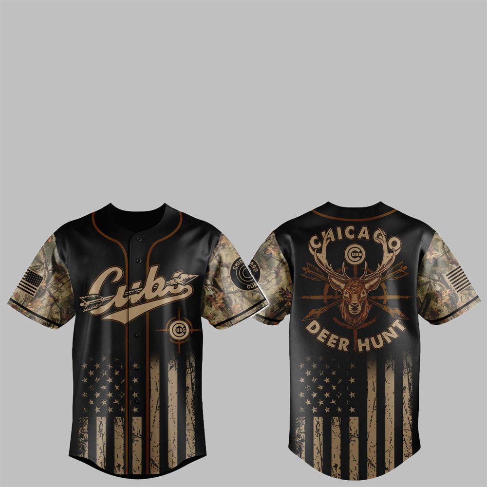 2025 Cubs Deer Hunting Jersey - Grishko.com baseball jersey product view 1