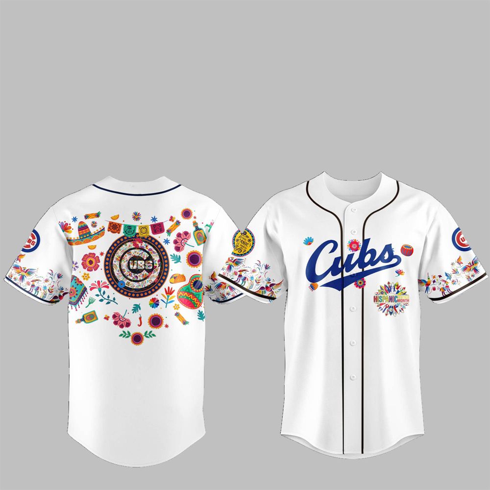 2025 Cubs National Hispanic Heritage Month Jersey - Grishko.com baseball jersey product view 1