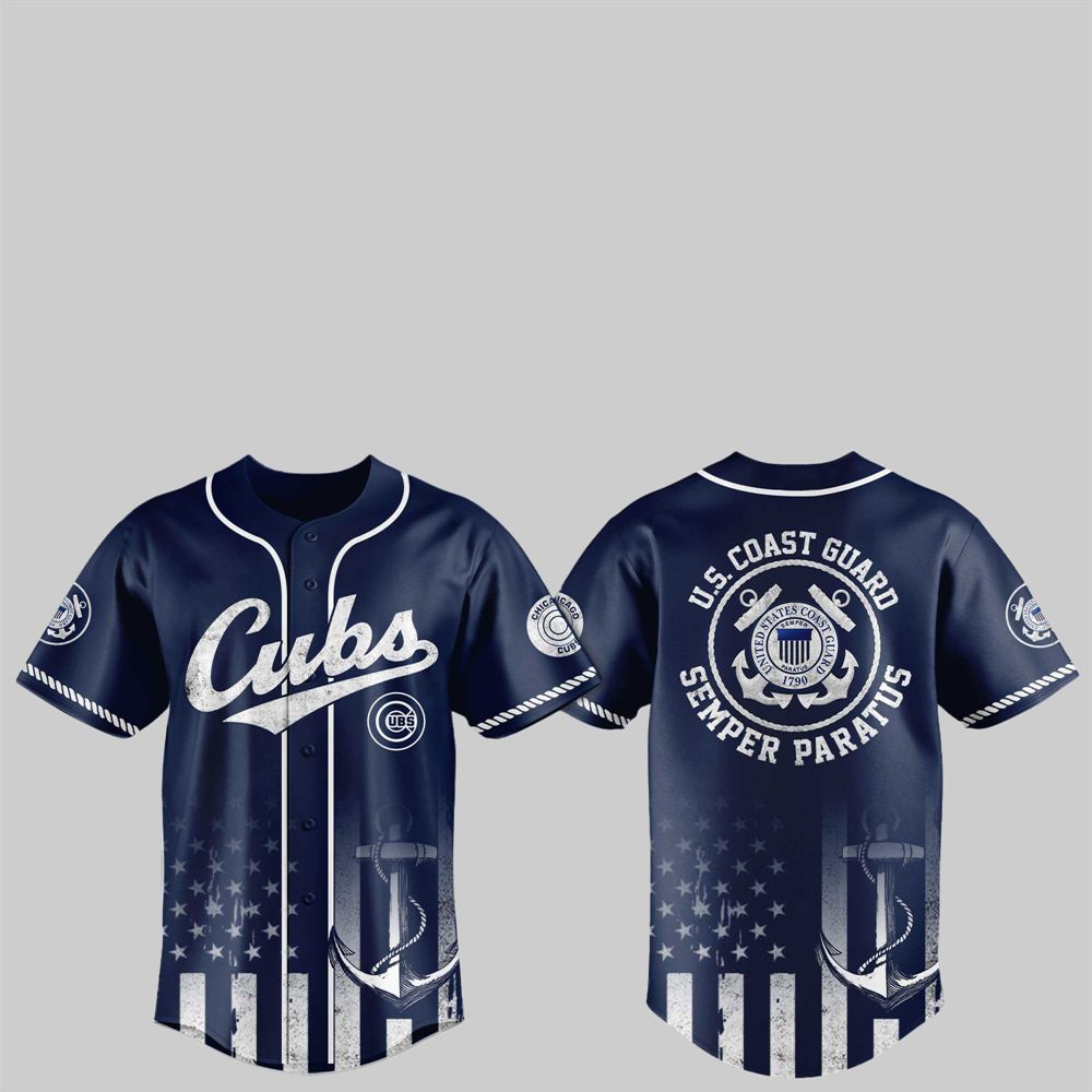 2025 Cubs US Coast Guard Semper Paratus Jersey - Grishko.com baseball jersey product view 1