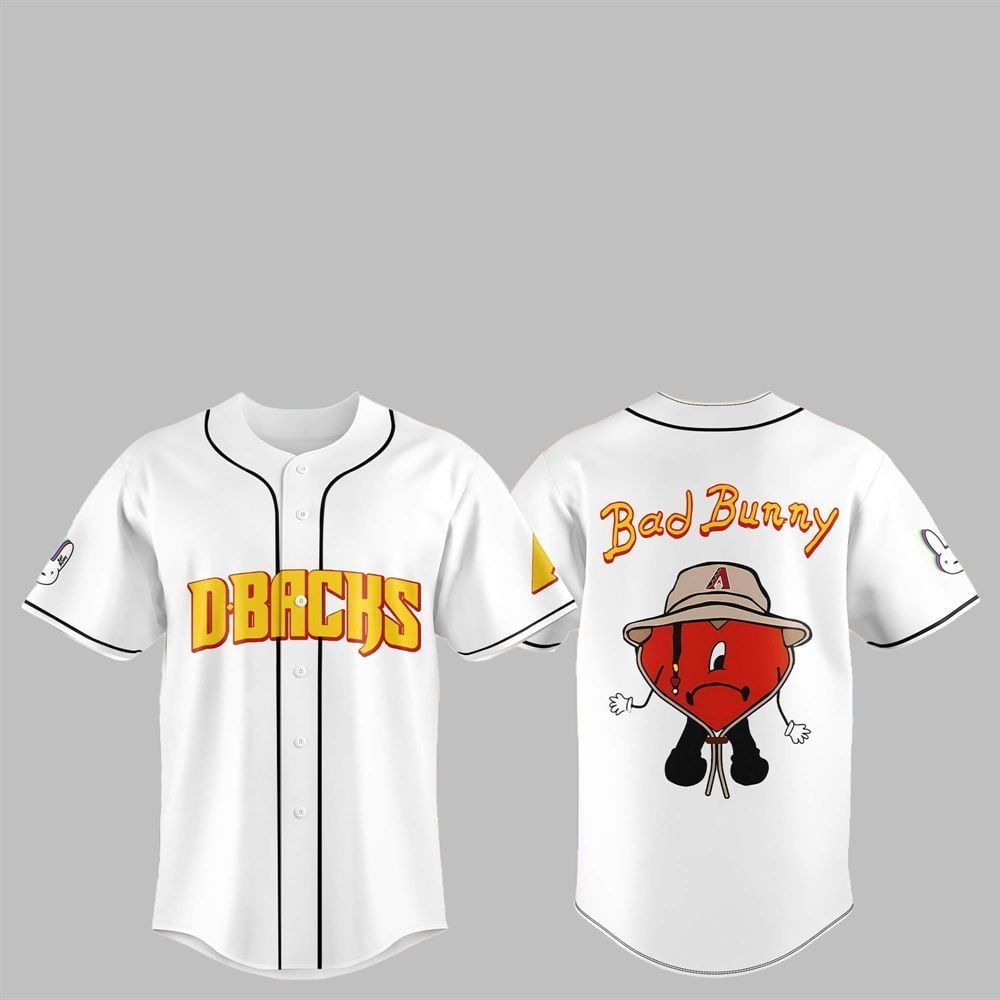 2025 Diamondbacks Bad Bunny Jersey - Grishko.com baseball jersey product view 1
