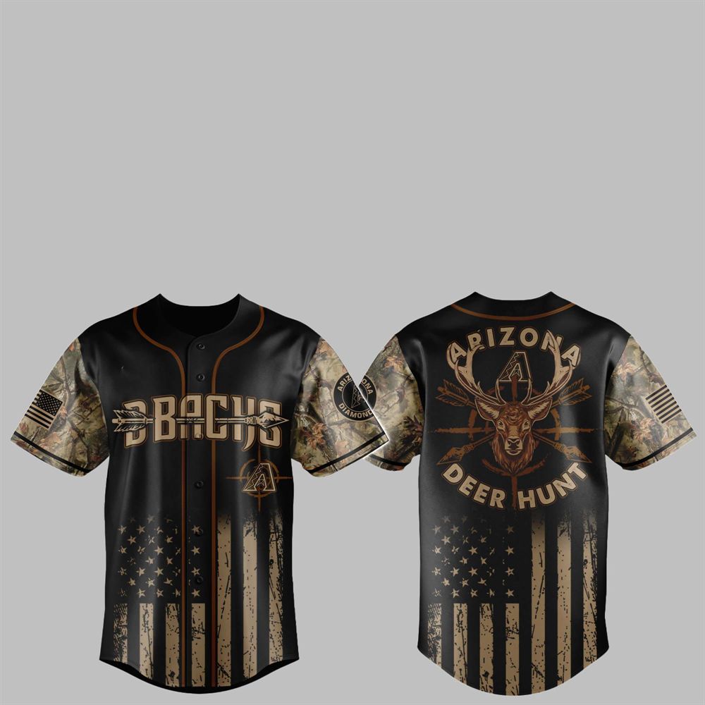 2025 Diamondbacks Deer Hunting Jersey - Grishko.com baseball jersey product view 1