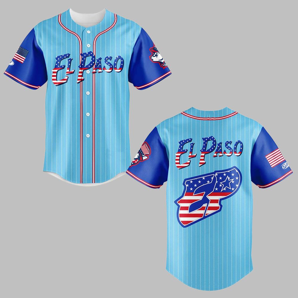 2025 El Paso Chihuahuas Independence Day Jersey - Grishko.com sports jersey product view 1