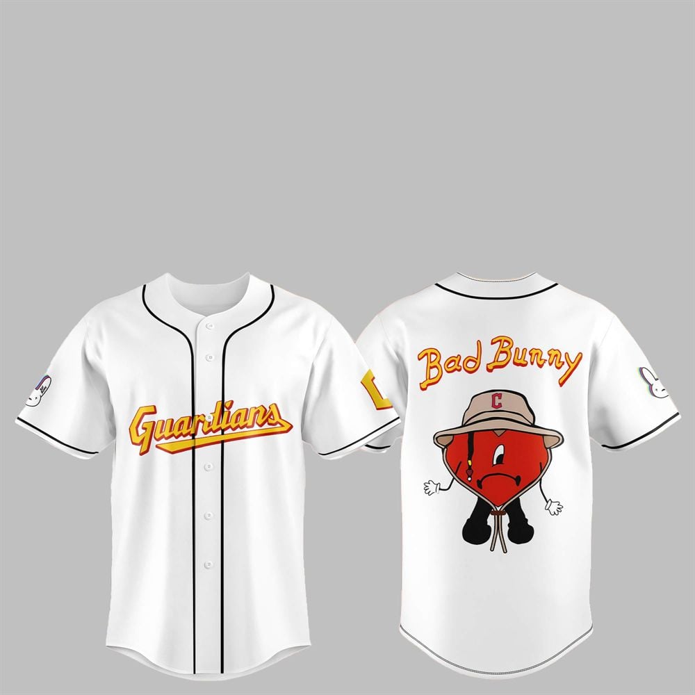 2025 Guardians Bad Bunny Jersey - Grishko.com baseball jersey product view 1
