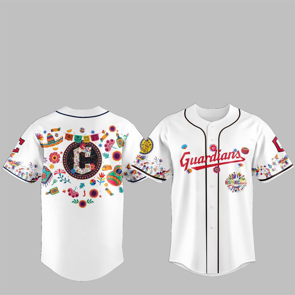 2025 Guardians National Hispanic Heritage Month Jersey - Grishko.com baseball jersey product view 1