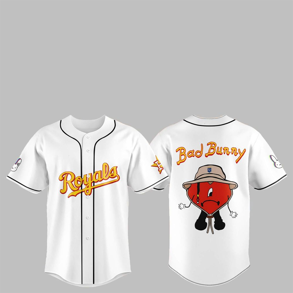 2025 KC Royals Bad Bunny Jersey - Grishko.com baseball jersey product view 1