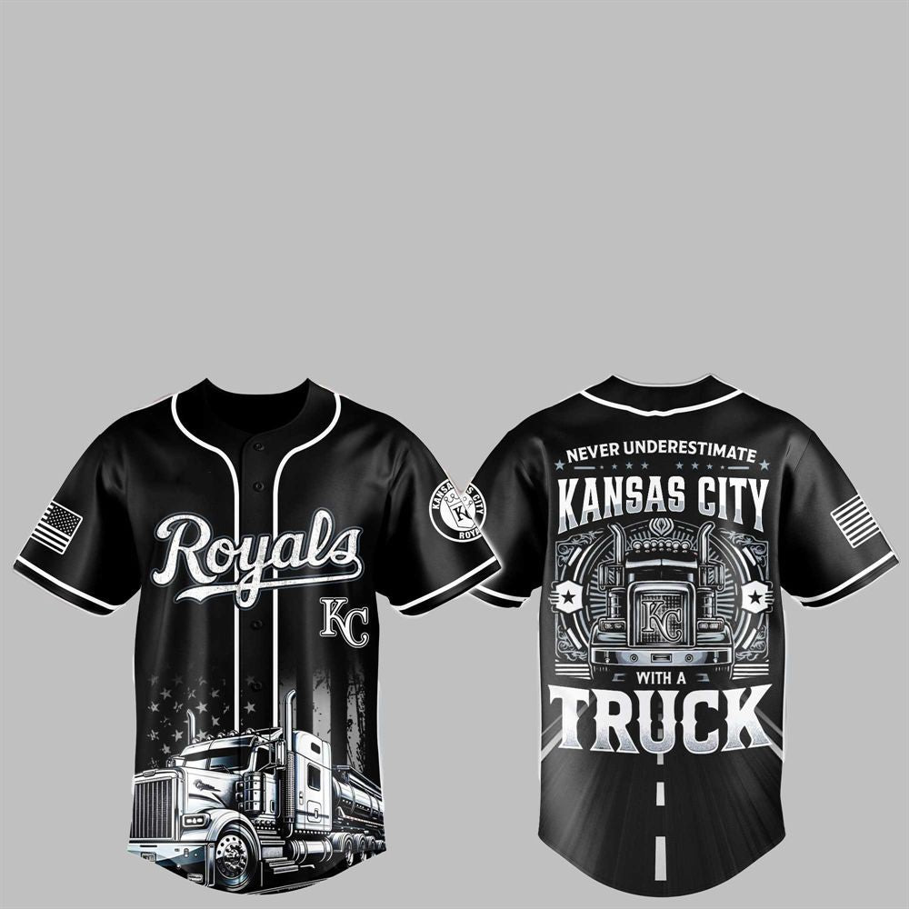 2025 KC Royals Nation Truck Driver Appreciation Week Jersey - Grishko.com baseball jersey product view 1
