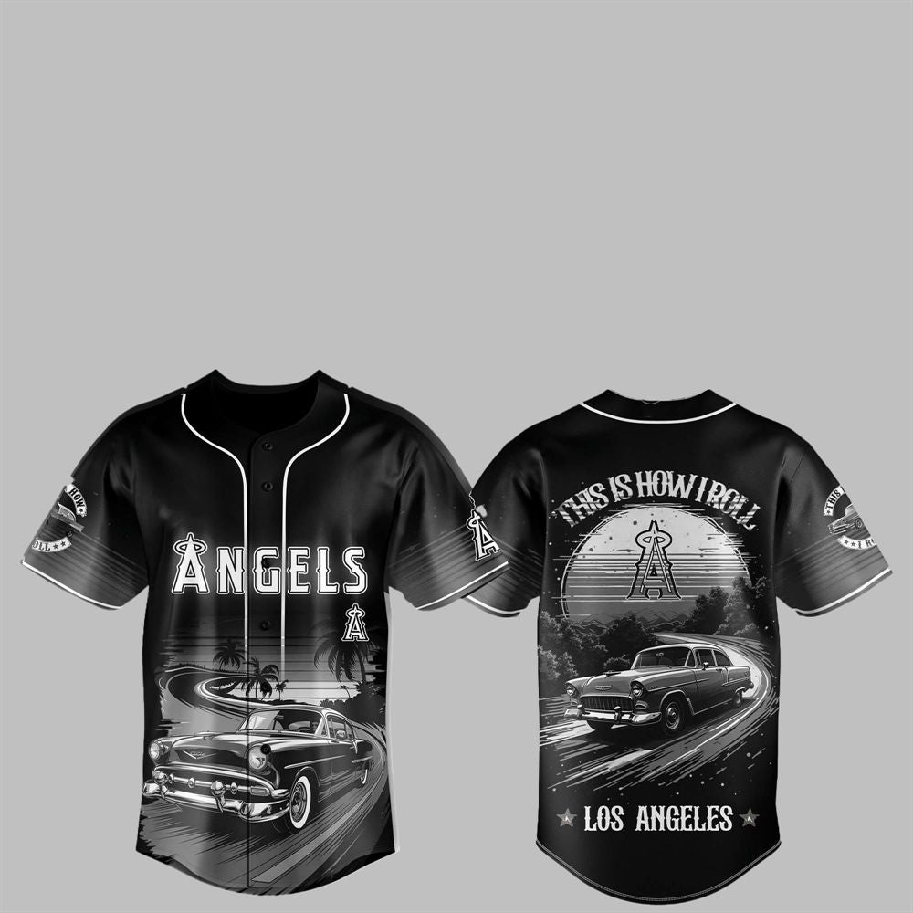 2025 LA Angels Classic Car Pride Jersey - Grishko.com baseball jersey product view 1