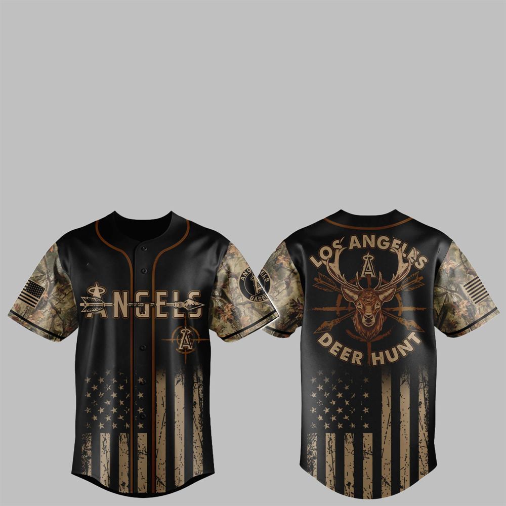 2025 LA Angels Deer Hunting Jersey - Grishko.com baseball jersey product view 1