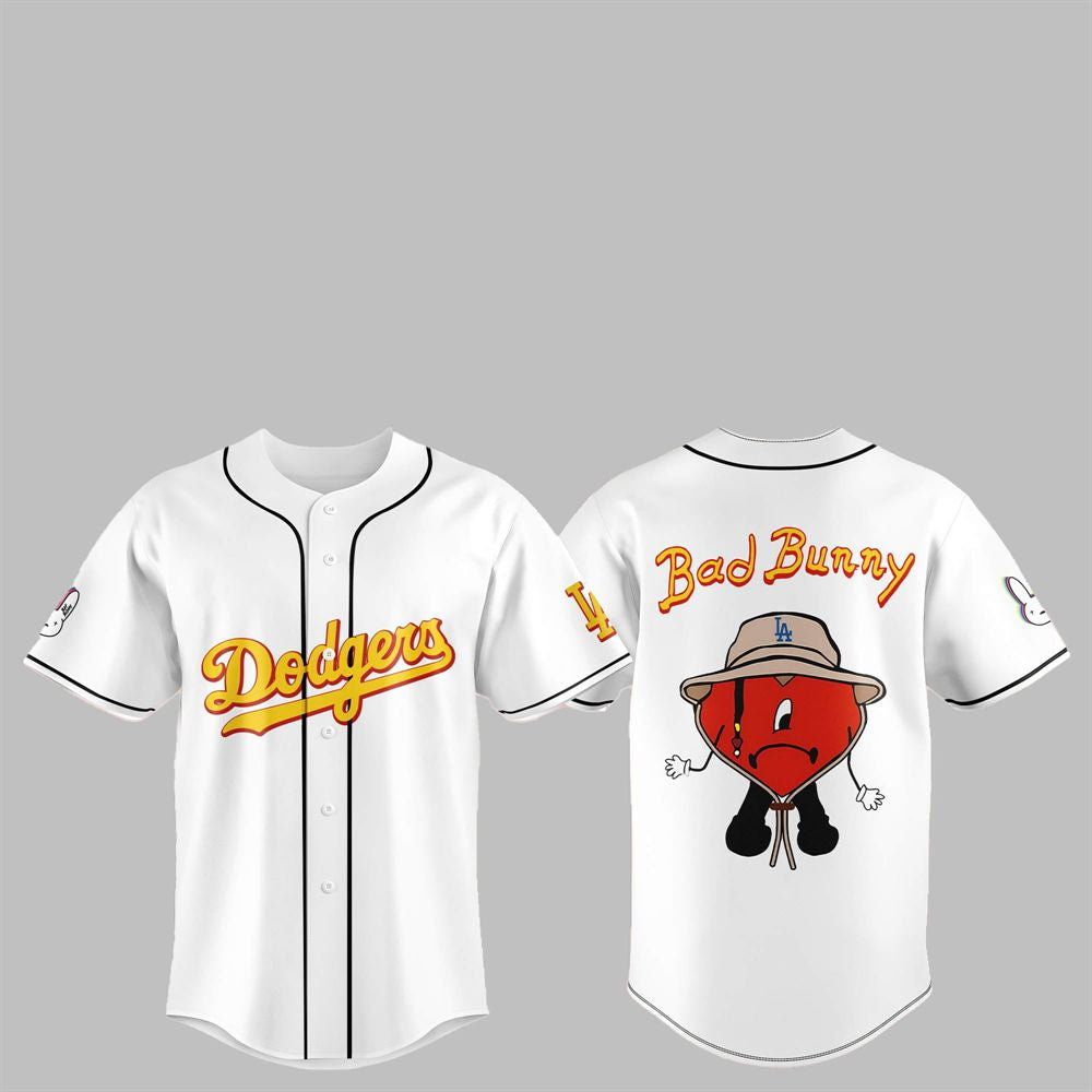 2025 LA Dodgers Bad Bunny Jersey baseball jersey product view 1