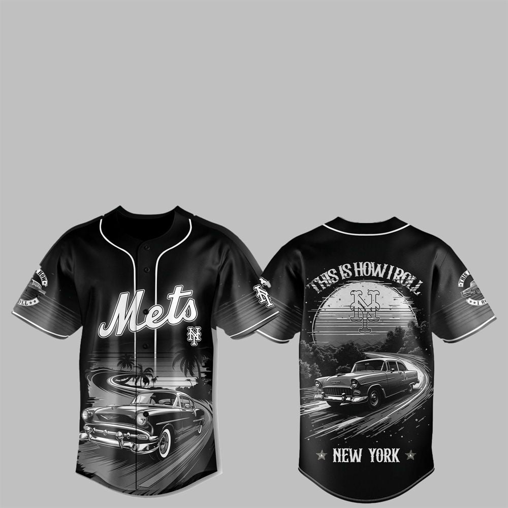 2025 NY Mets Classic Car Pride Jersey baseball jersey product view 1