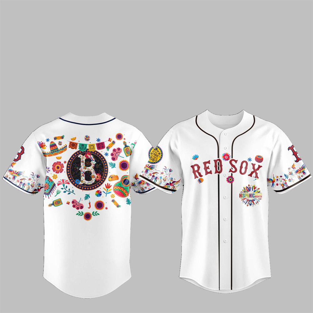 2025 Red Sox National Hispanic Heritage Month Jersey baseball jersey product view 1