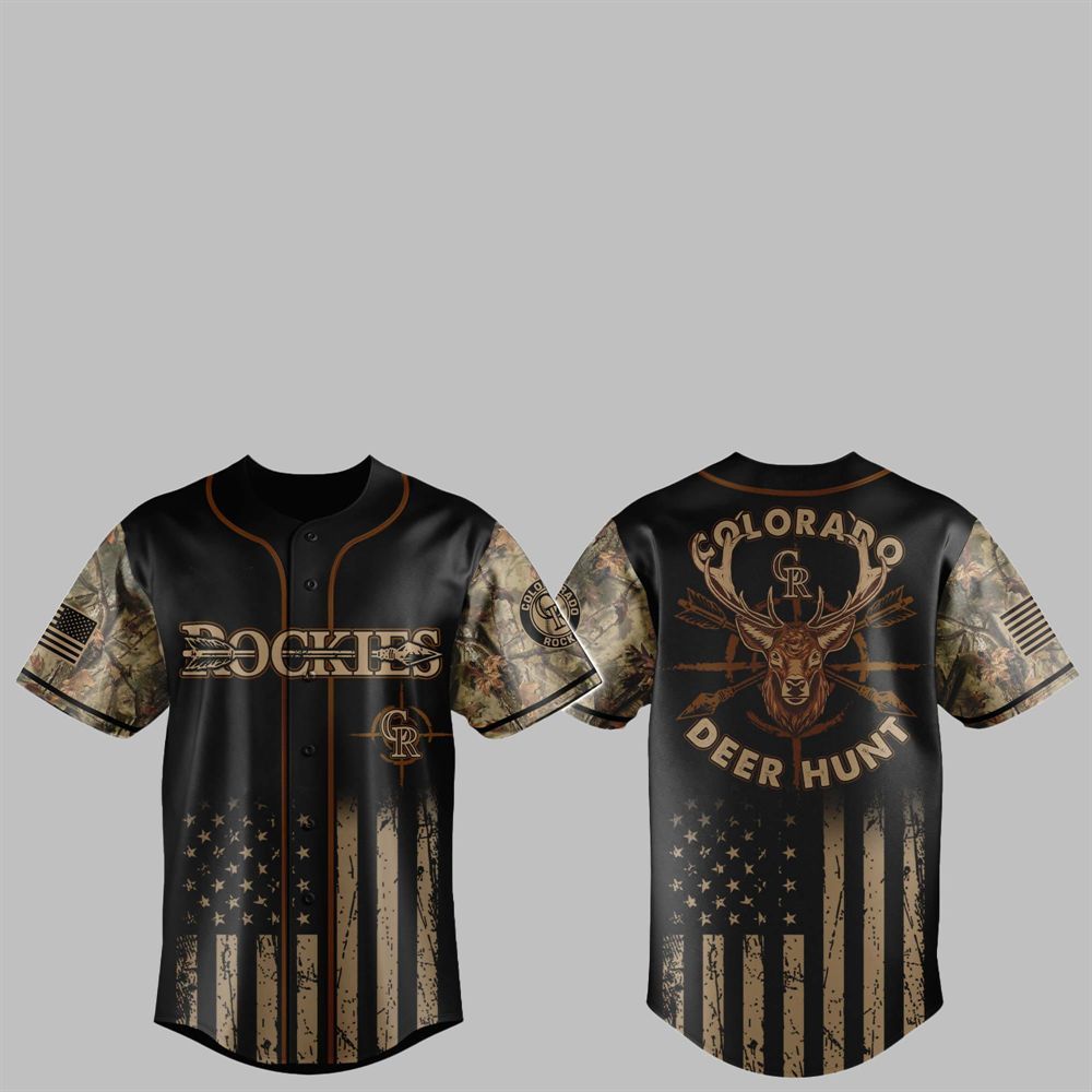 2025 Rockies Deer Hunting Jersey baseball jersey product view 1